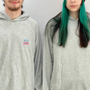 OSAH Hoodie close up with silver fabric that can help with EMF
