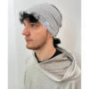 OSAH Beanie color gray close up with silver fabric that can help with EMF